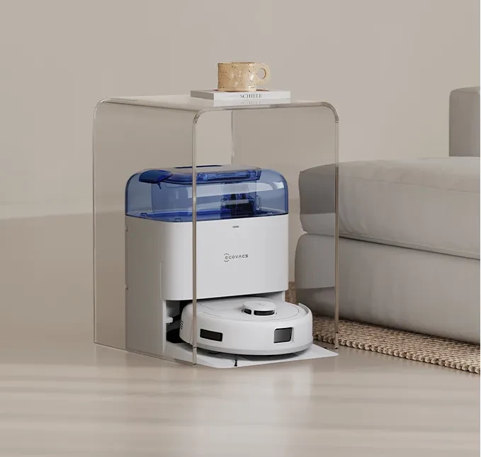 Dulkių siurblys - robotas Ecovacs DEEBOT mini Blue, Baltas aprašymas - Prekės nuotrauka