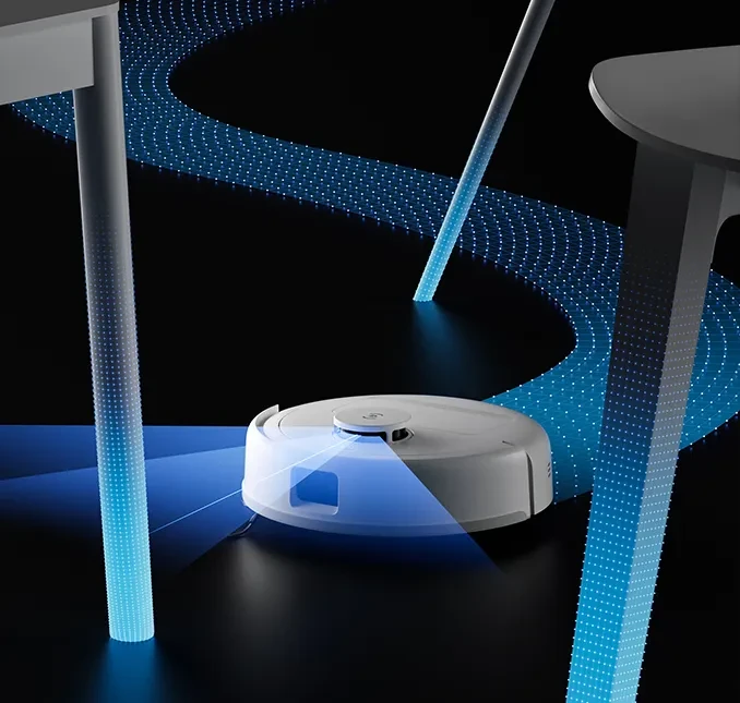 Dulkių siurblys - robotas Ecovacs DEEBOT mini Blue, Baltas aprašymas - Prekės nuotrauka