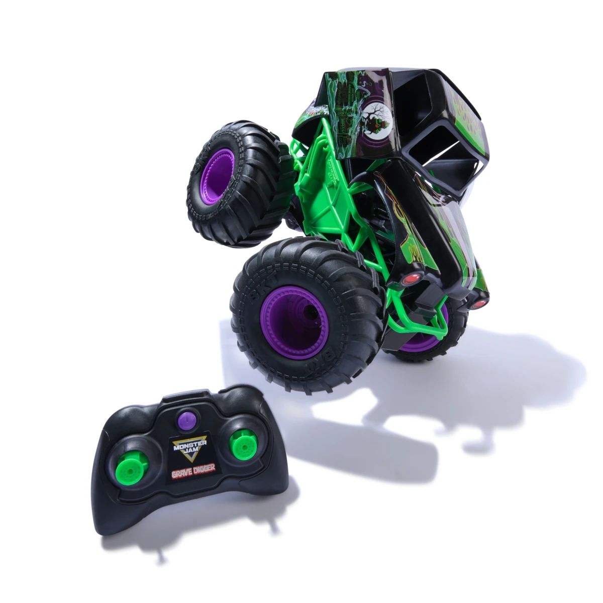 Nuotoliniu būdu valdomas visureigis MONSTER JAM RC Smash & Bash Grave Digger aprašymas - Prekės nuotrauka