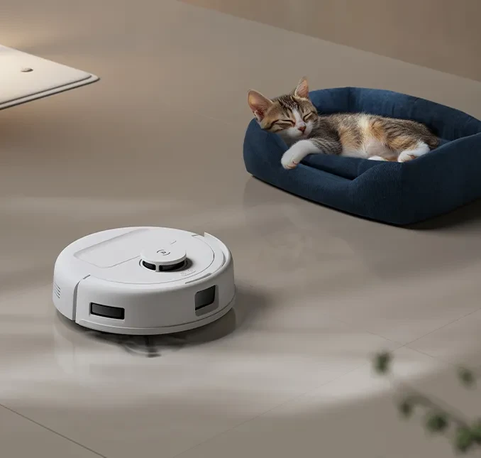 Dulkių siurblys - robotas Ecovacs DEEBOT mini Blue, Baltas aprašymas - Prekės nuotrauka