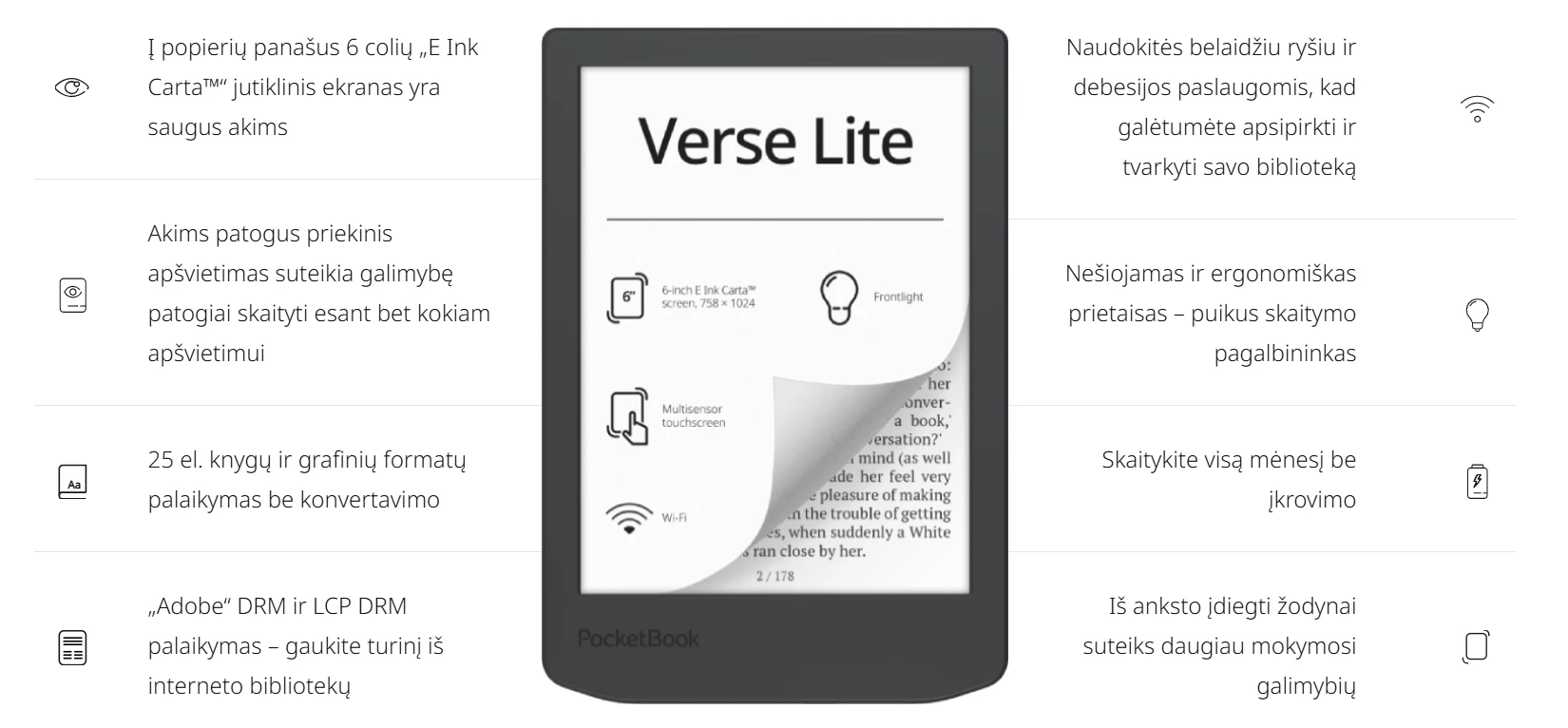 Elektroninė skaityklė PocketBook Verse Lite 6