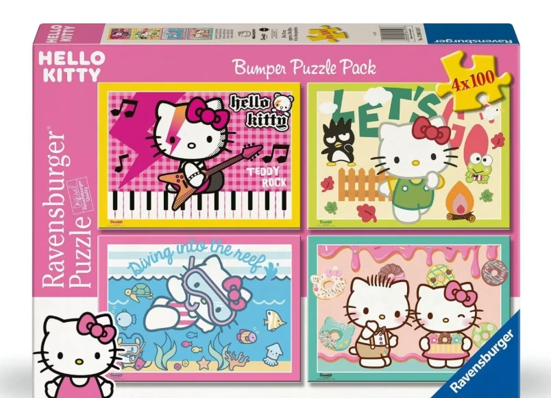 Ravensburger Dėlionė 4x100 vnt. - Hello Kitty aprašymas - Prekės nuotrauka