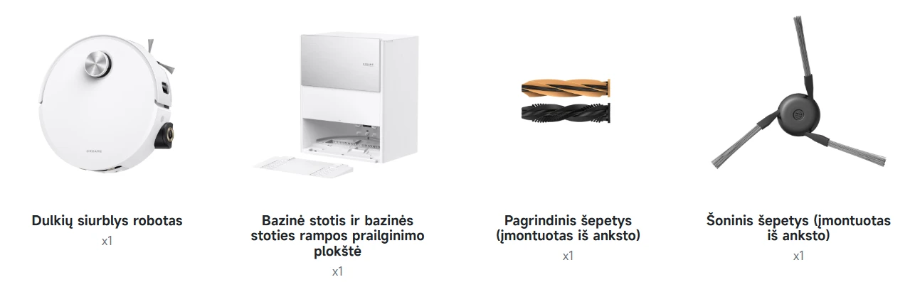 Dulkių siurblys - robotas Dreame Aqua 10 Ultra Track Complete, Baltas aprašymas - Prekės nuotrauka
