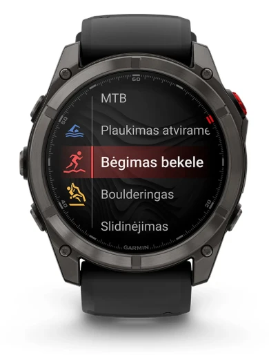 Išmanusis laikrodis Garmin fēnix® 8 Pro – 51 mm, AMOLED Sapphire, titanas su grafito spalvos / juodu silikoniniu dirželiu | 010-03199-11 aprašymas - Prekės nuotrauka
