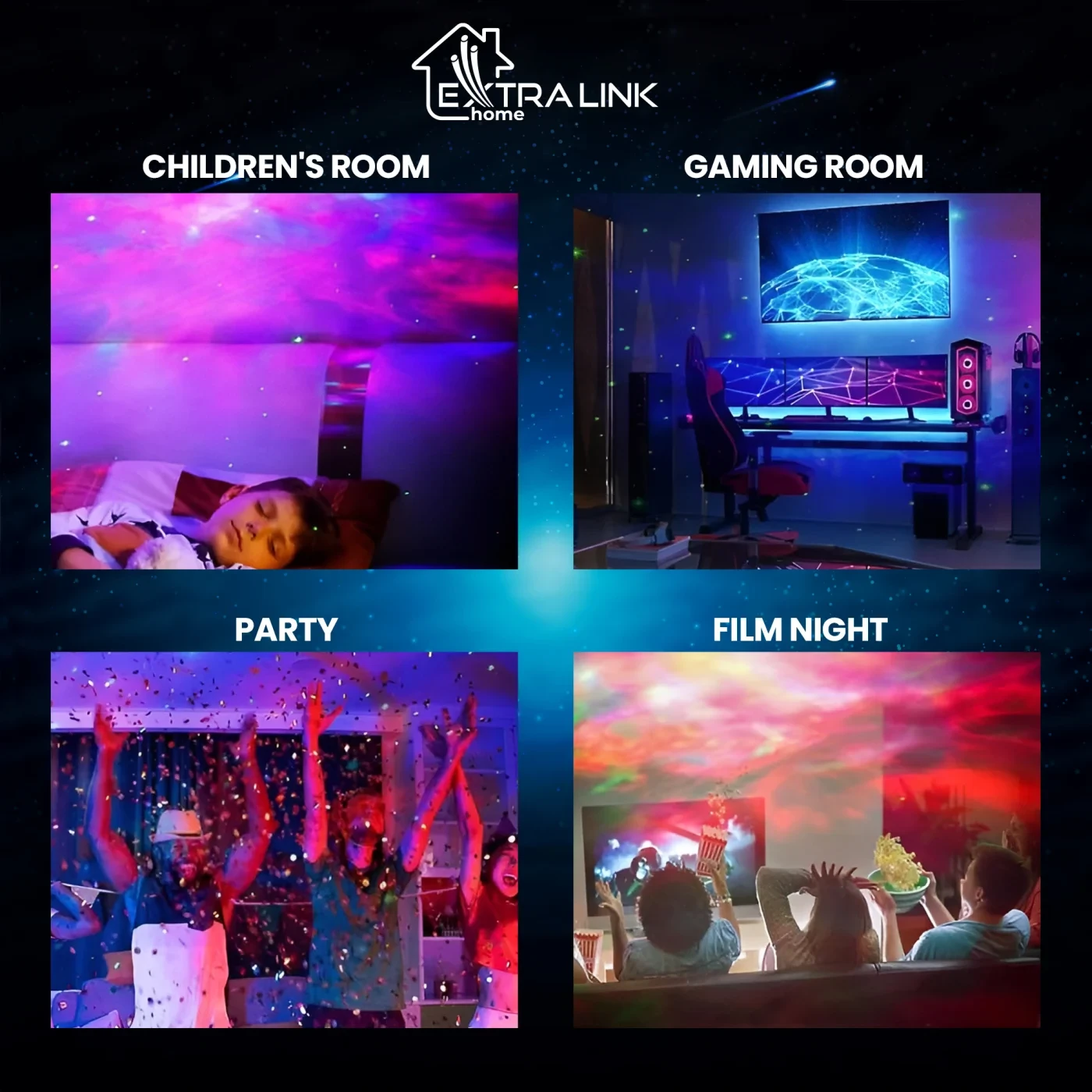 Extralink Home Star projector 01 - Naktinis vaikiškas projektorius aprašymas - Prekės nuotrauka