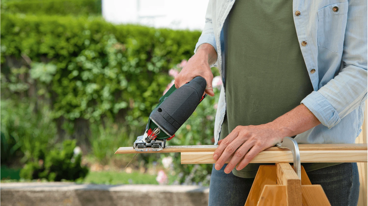 Akumuliatorinis siaurapjūklis Bosch  AdvancedSaw 18V-140, 18 V, 1x2,0Ah aprašymas - Prekės nuotrauka
