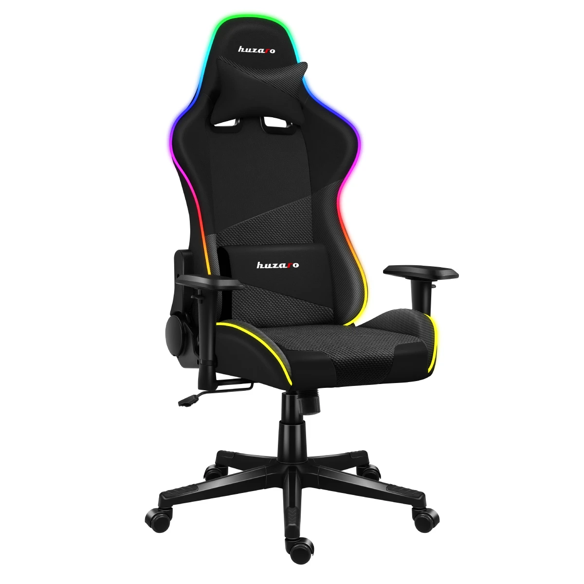 Žaidimų kėdė Huzaro Force 6.2 RGB, Juodos spalvos aprašymas - Prekės nuotrauka