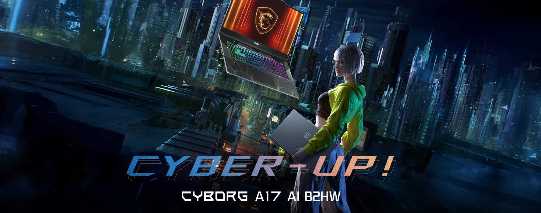 Nešiojamas žaidimų kompiuteris MSI Cyborg A17 AI B2HWFKG | 17.3