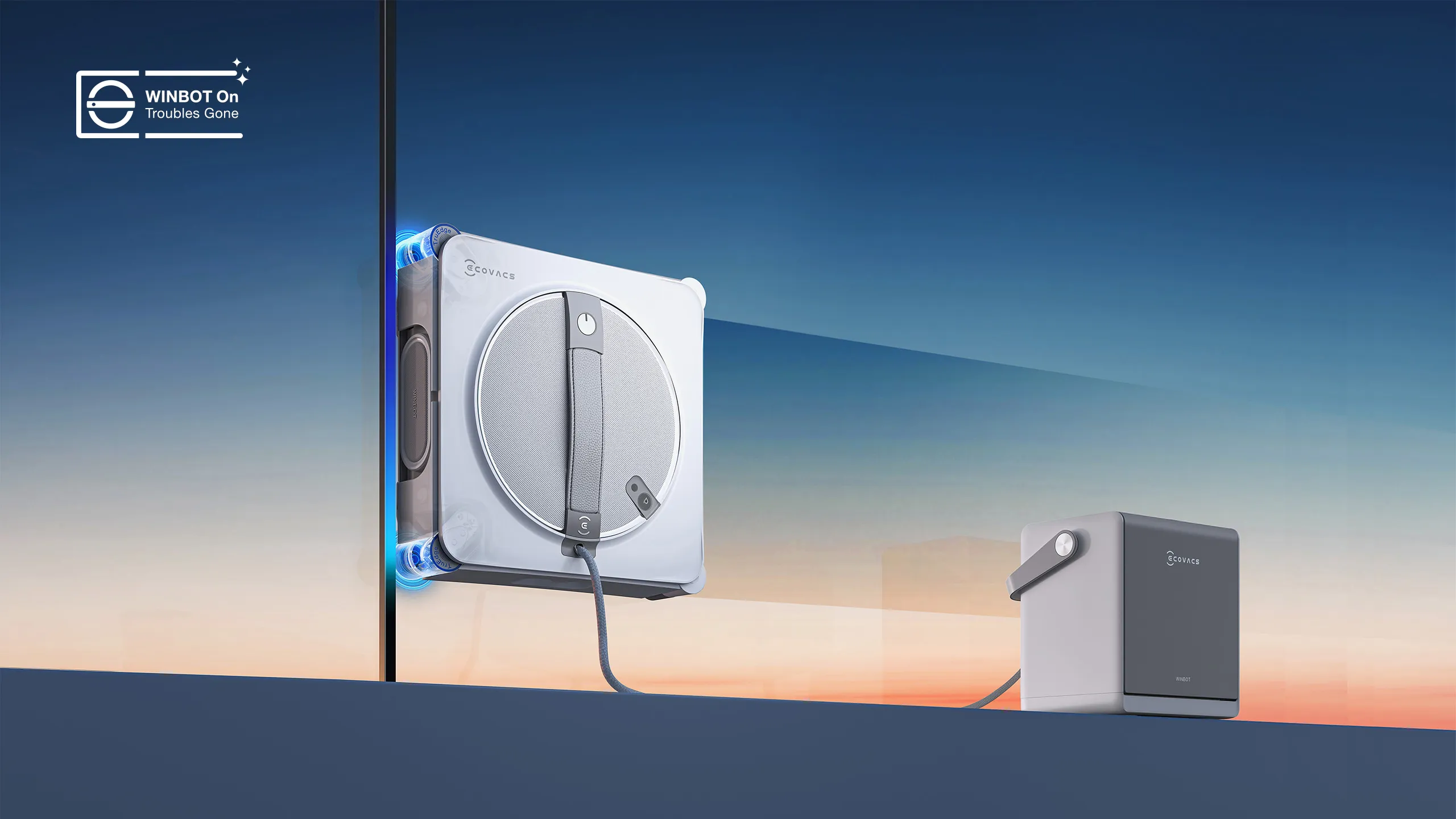 Langų valymo robotas Ecovacs WINBOT W2S, 8000 Pa, Baltas aprašymas - Prekės nuotrauka