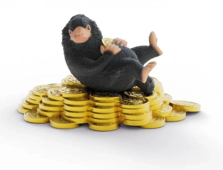 Schleich figūrėlė „Niffler“ su auksu aprašymas - Prekės nuotrauka