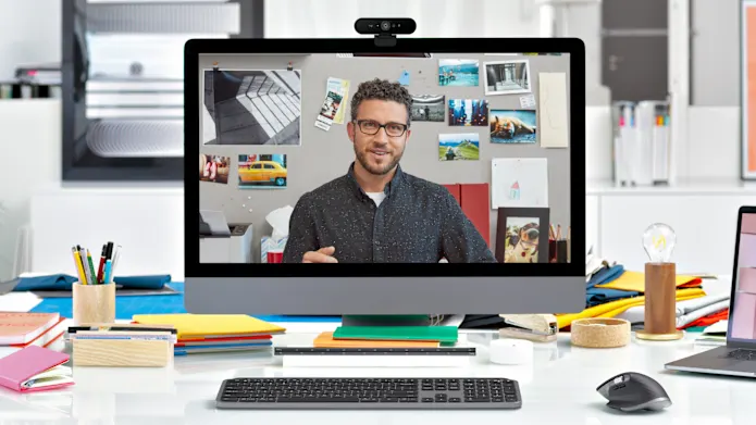 Internetinė kamera Logitech BRIO 4K, su Windows Hello palaikymu aprašymas - Prekės nuotrauka