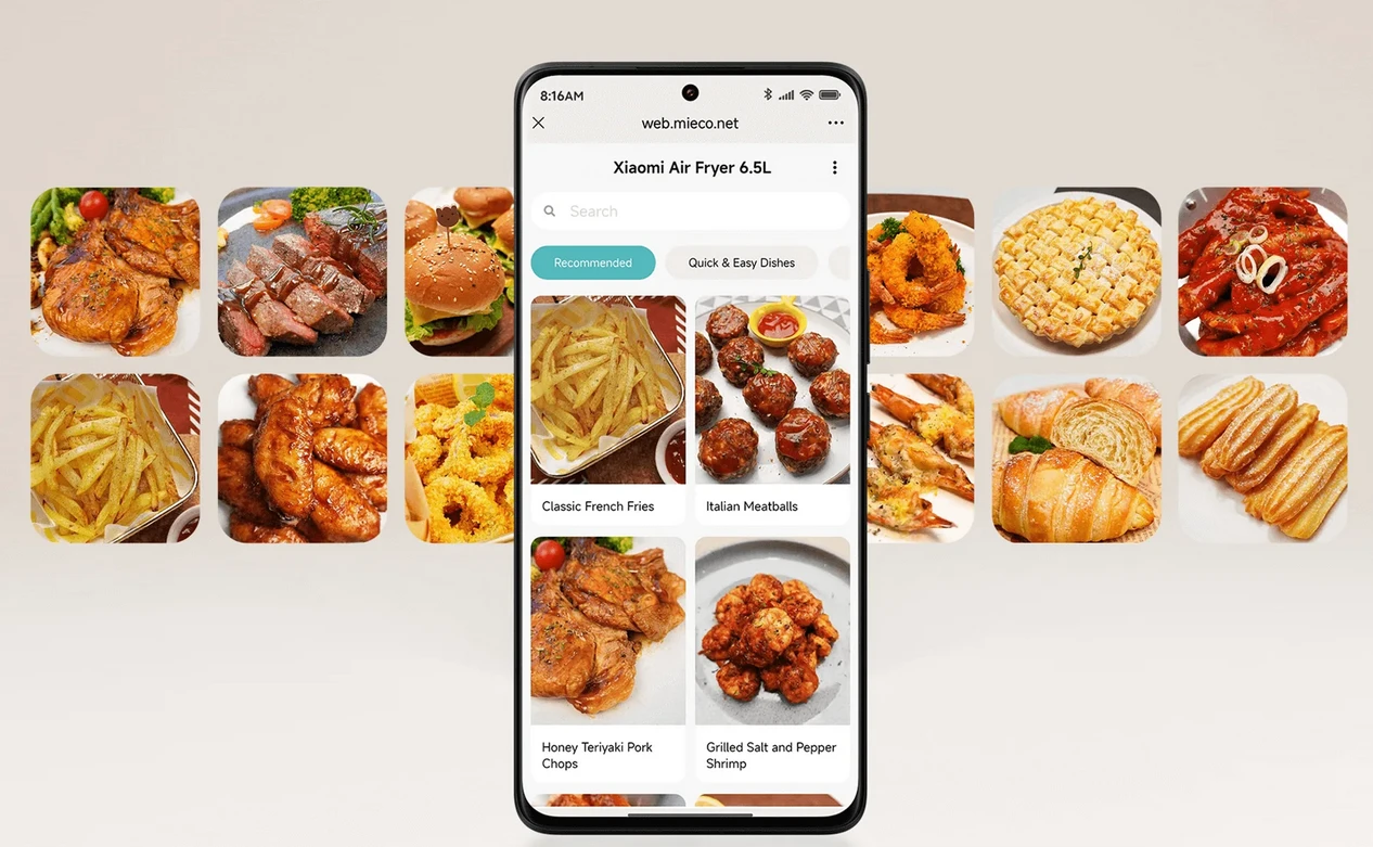Karšto oro gruzdintuvė Xiaomi Air Fryer, 1700 W, 6,5 l, Juoda aprašymas - Prekės nuotrauka