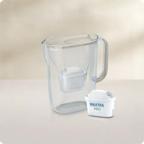 Vandens filtravimo ąsotis BRITA Style Essential 2.4L, baltas su 2x MAXTRA PRO filtrais aprašymas - Prekės nuotrauka