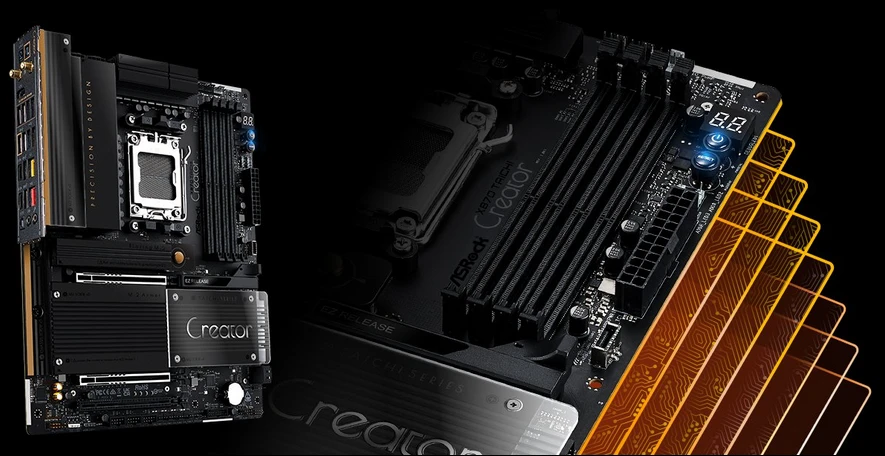 Pagrindinė plokštė ASRock X870 Taichi Creator | AM5 | ATX | 4 × DDR5 DIMM aprašymas - Prekės nuotrauka