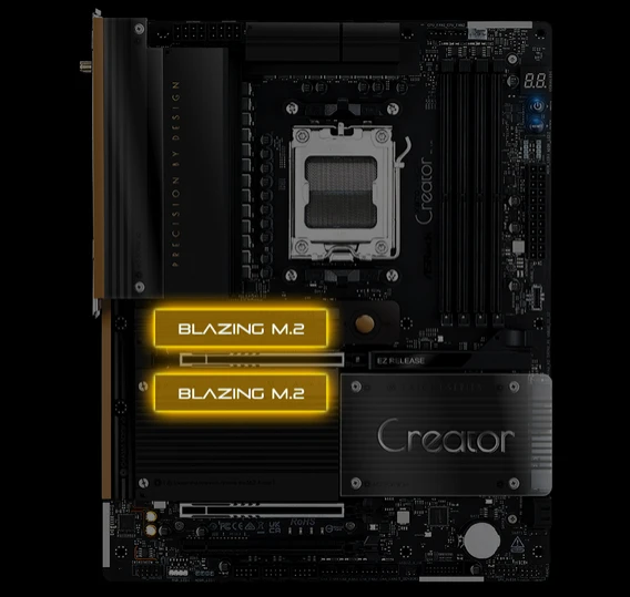 Pagrindinė plokštė ASRock X870 Taichi Creator | AM5 | ATX | 4 × DDR5 DIMM aprašymas - Prekės nuotrauka