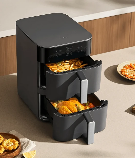 Karšto oro gruzdintuvė Xiaomi Smart Double Stack Air Fryer 12 L, 2800 W aprašymas - Prekės nuotrauka