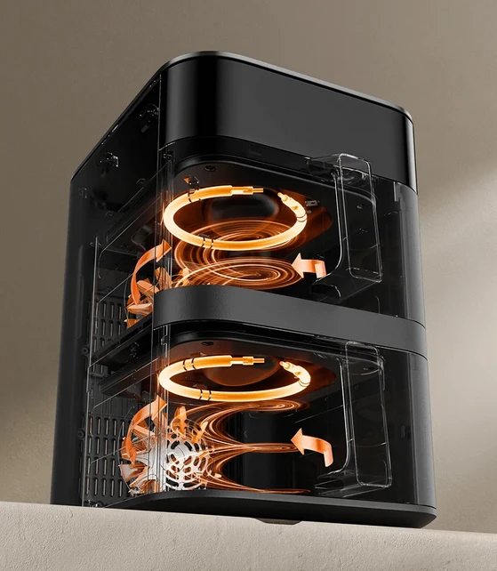 Karšto oro gruzdintuvė Xiaomi Smart Double Stack Air Fryer 12 L, 2800 W aprašymas - Prekės nuotrauka