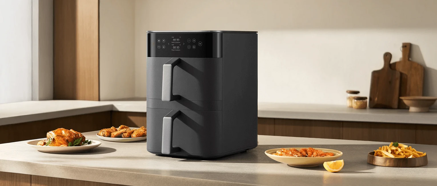 Karšto oro gruzdintuvė Xiaomi Smart Double Stack Air Fryer 12 L, 2800 W aprašymas - Prekės nuotrauka