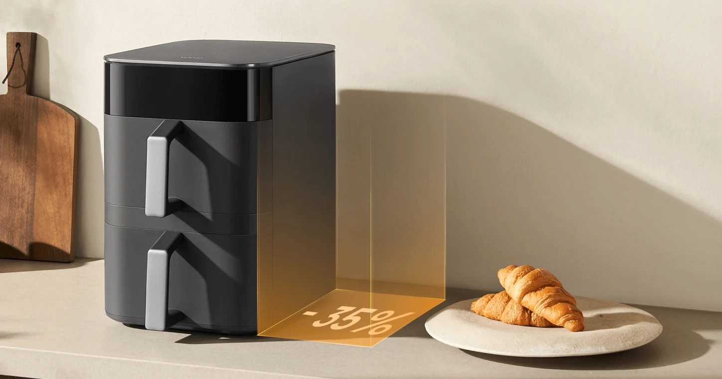 Karšto oro gruzdintuvė Xiaomi Smart Double Stack Air Fryer 12 L, 2800 W aprašymas - Prekės nuotrauka