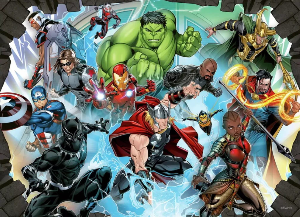 Ravensburger Dėlionė 4x100vnt. - Avengers aprašymas - Prekės nuotrauka