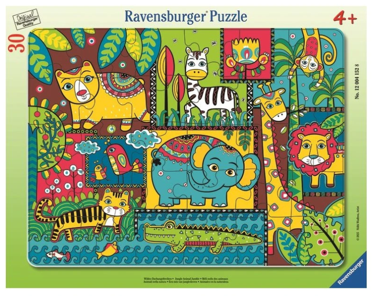 Ravensburger Dėlionė 30 vnt. - Džiunglių gyvūnai aprašymas - Prekės nuotrauka