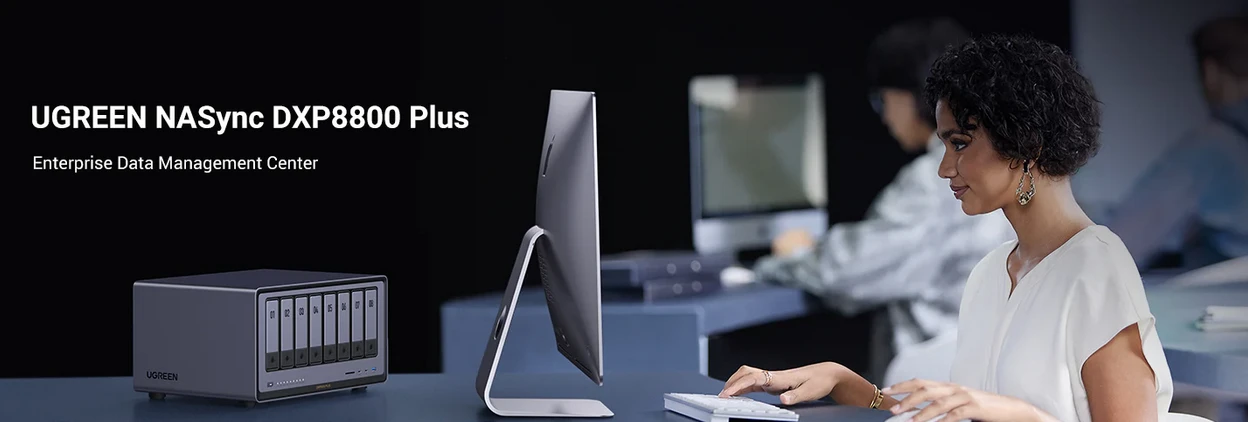 NAS sistema UGREEN NASync DXP8800 Plus, 8 skyrių | Intel i5 1235u | 2 x 10GbE | 8K HDMI |2 x TBT4 aprašymas - Prekės nuotrauka