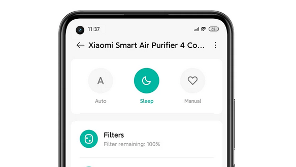 Oro valytuvas Xiaomi Smart Air Purifier 4 Compact aprašymas - Prekės nuotrauka