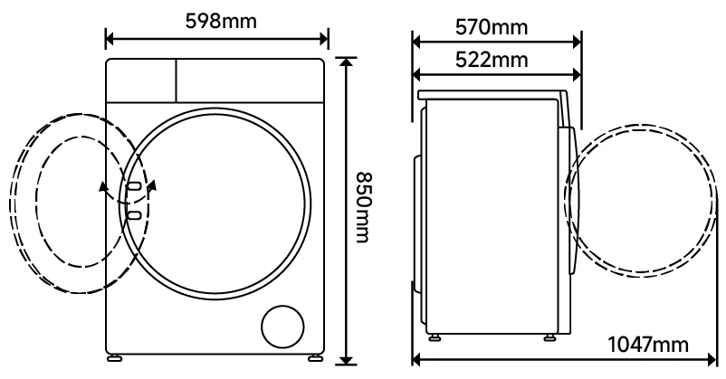 Skalbyklė-džiovyklė Mijia Front Load Washer Dryer Pro, 9/6 kg aprašymas - Prekės nuotrauka Skalbyklė-džiovyklė Mijia Front Load Washer Dryer Pro, 9/6 kg aprašymas - Prekės nuotrauka