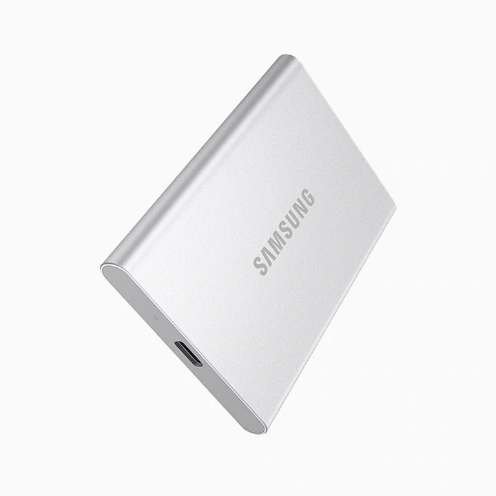 Kietasis nešiojamasis SSD diskas Samsung T7 Resurrected 2TB“, 1050 MB/s skaitymo ir 1000 MB/s įrašymo sparta. aprašymas - Prekės nuotrauka