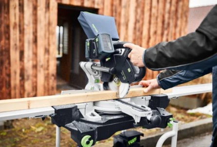 Akumuliatorinis traukiamas skersinio pjovimo pjūklas Festool KSC 60 EB-Basic | 577775 (be akumuliatoriaus ir pakrovėjo) aprašymas - Prekės nuotrauka