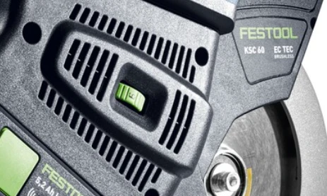 Akumuliatorinis traukiamas skersinio pjovimo pjūklas Festool KSC 60 EB-Basic | 577775 (be akumuliatoriaus ir pakrovėjo) aprašymas - Prekės nuotrauka