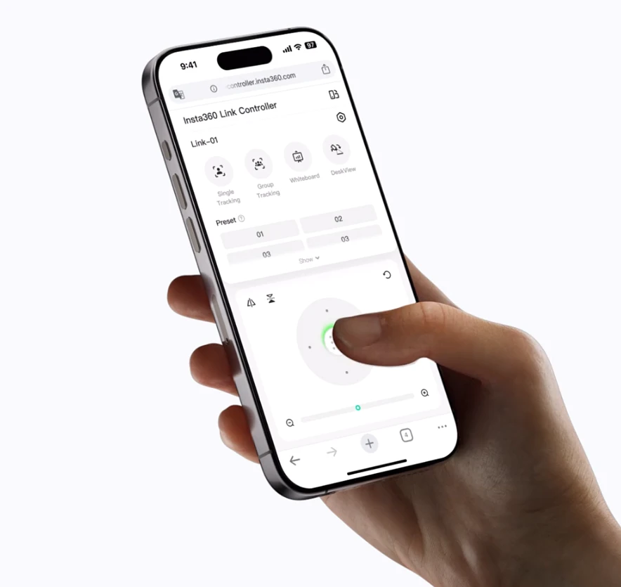 Internetinė kamera Insta360 Link 2 | AI 4K aprašymas - Prekės nuotrauka