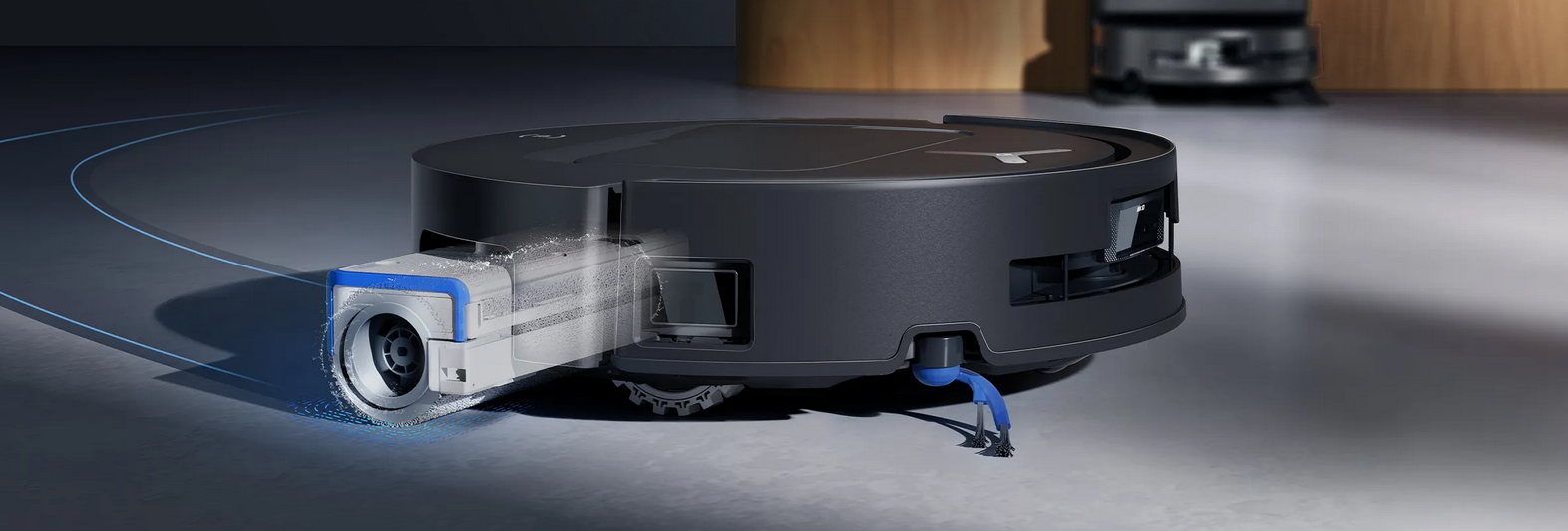 Plaunantis dulkių siurblys-robotas Ecovacs DEEBOT T80 OMNI, juodas aprašymas - Prekės nuotrauka