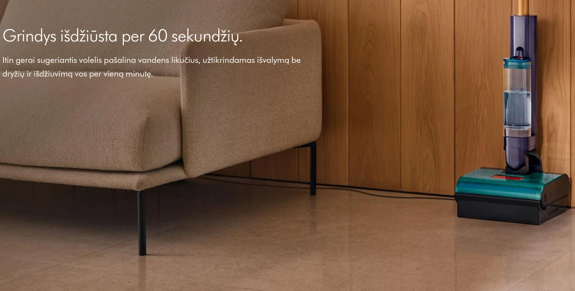 Dulkių siurblys Belaidis grindų plovimo prietaisas Dyson WR03 Clean + Wash Hygiene, Vario / mėlynos spalvos aprašymas - Prekės nuotrauka