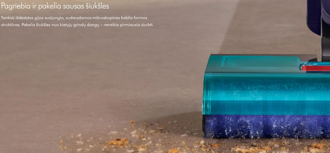Dulkių siurblys Belaidis grindų plovimo prietaisas Dyson WR03 Clean + Wash Hygiene, Vario / mėlynos spalvos aprašymas - Prekės nuotrauka