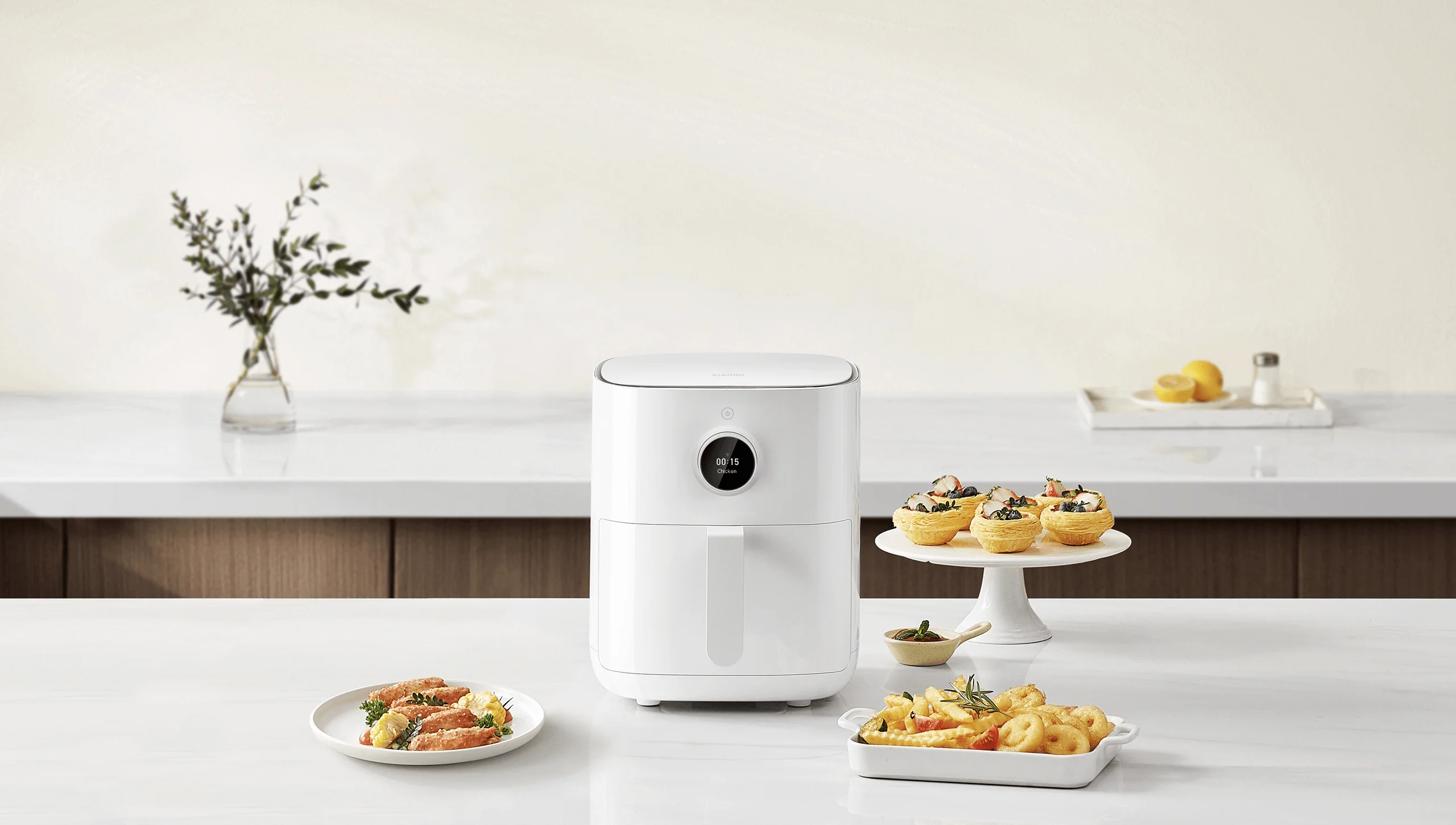 Karšto oro gruzdintuvė Xiaomi Smart Air Fryer, 4.5L, baltos spalvos aprašymas - Prekės nuotrauka
