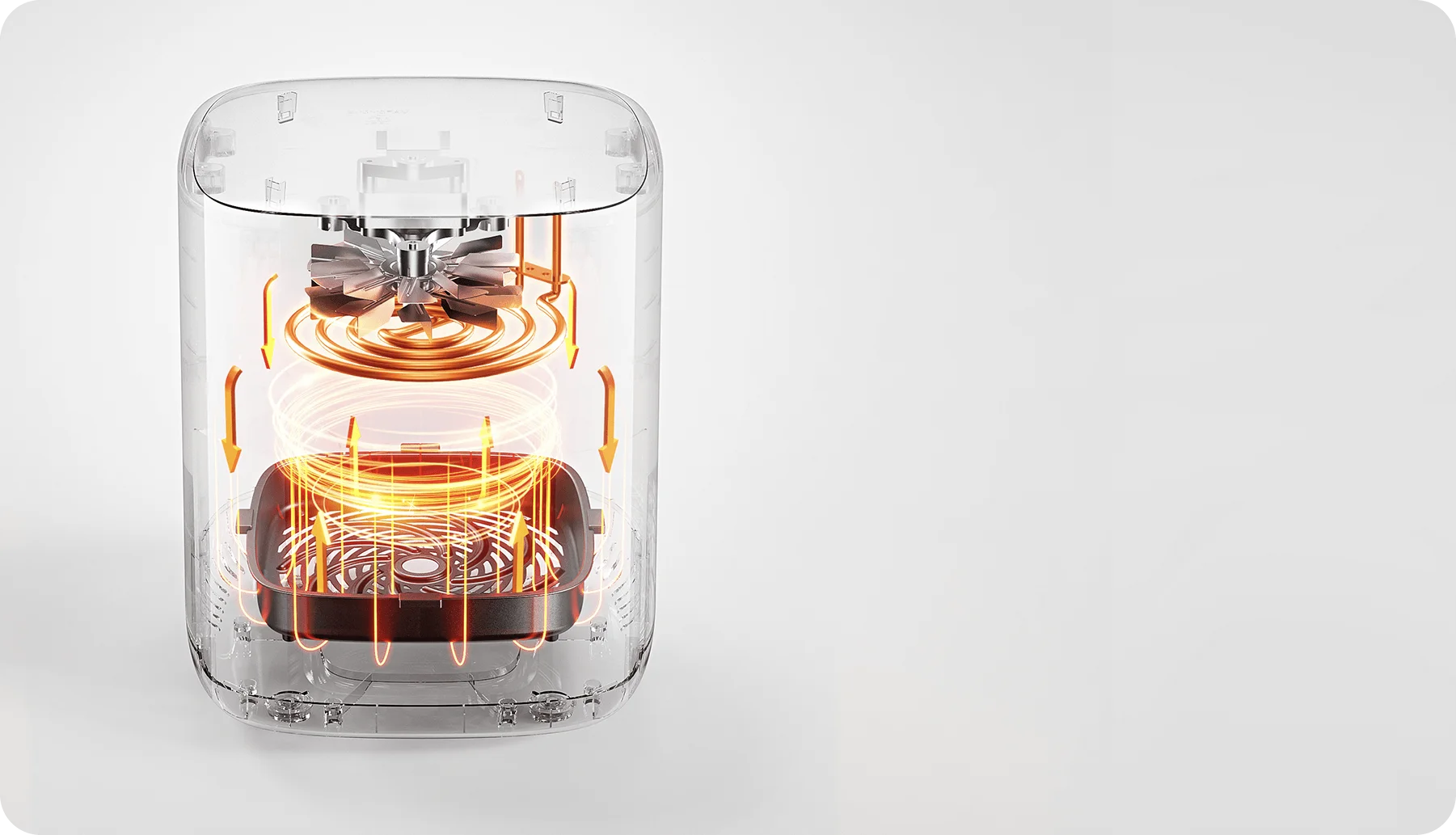 Karšto oro gruzdintuvė Xiaomi Smart Air Fryer, 4.5L, baltos spalvos aprašymas - Prekės nuotrauka