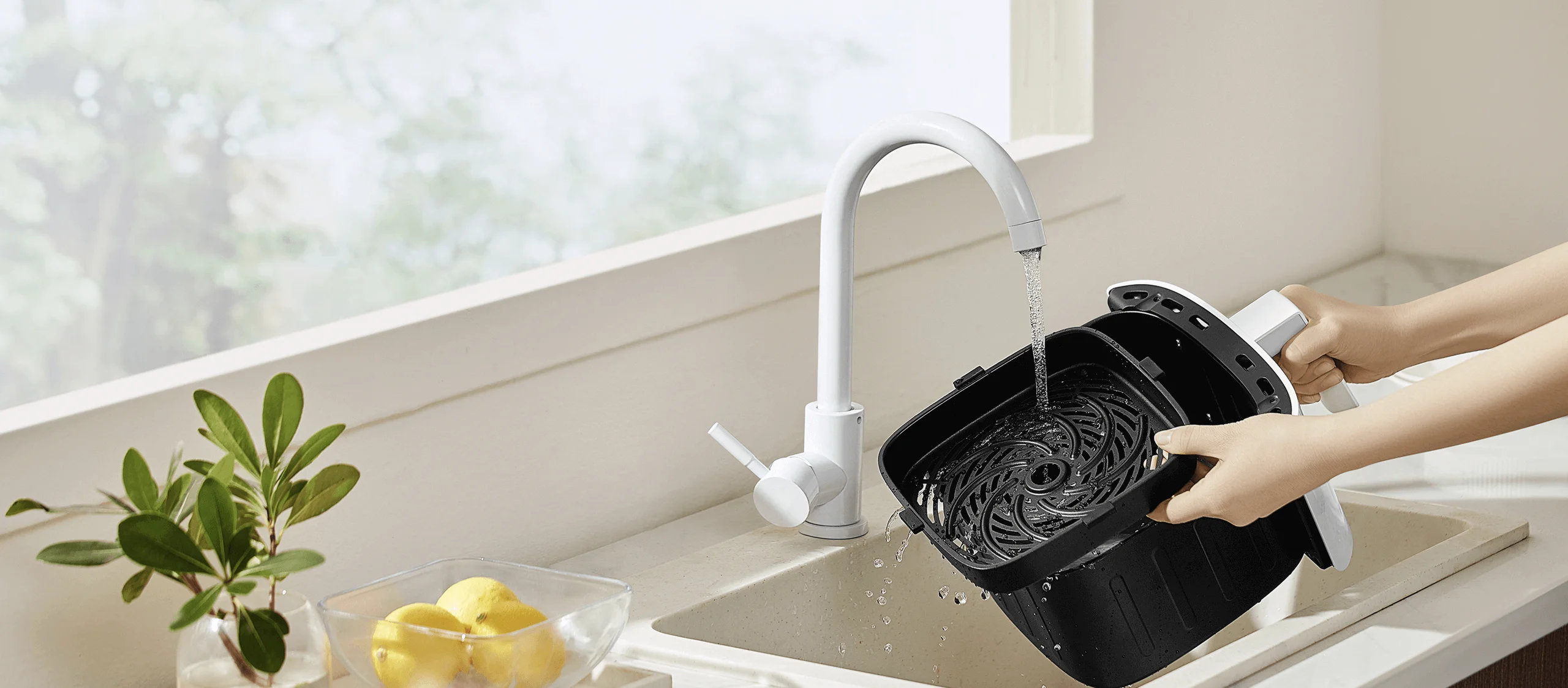 Karšto oro gruzdintuvė Xiaomi Smart Air Fryer, 4.5L, baltos spalvos aprašymas - Prekės nuotrauka