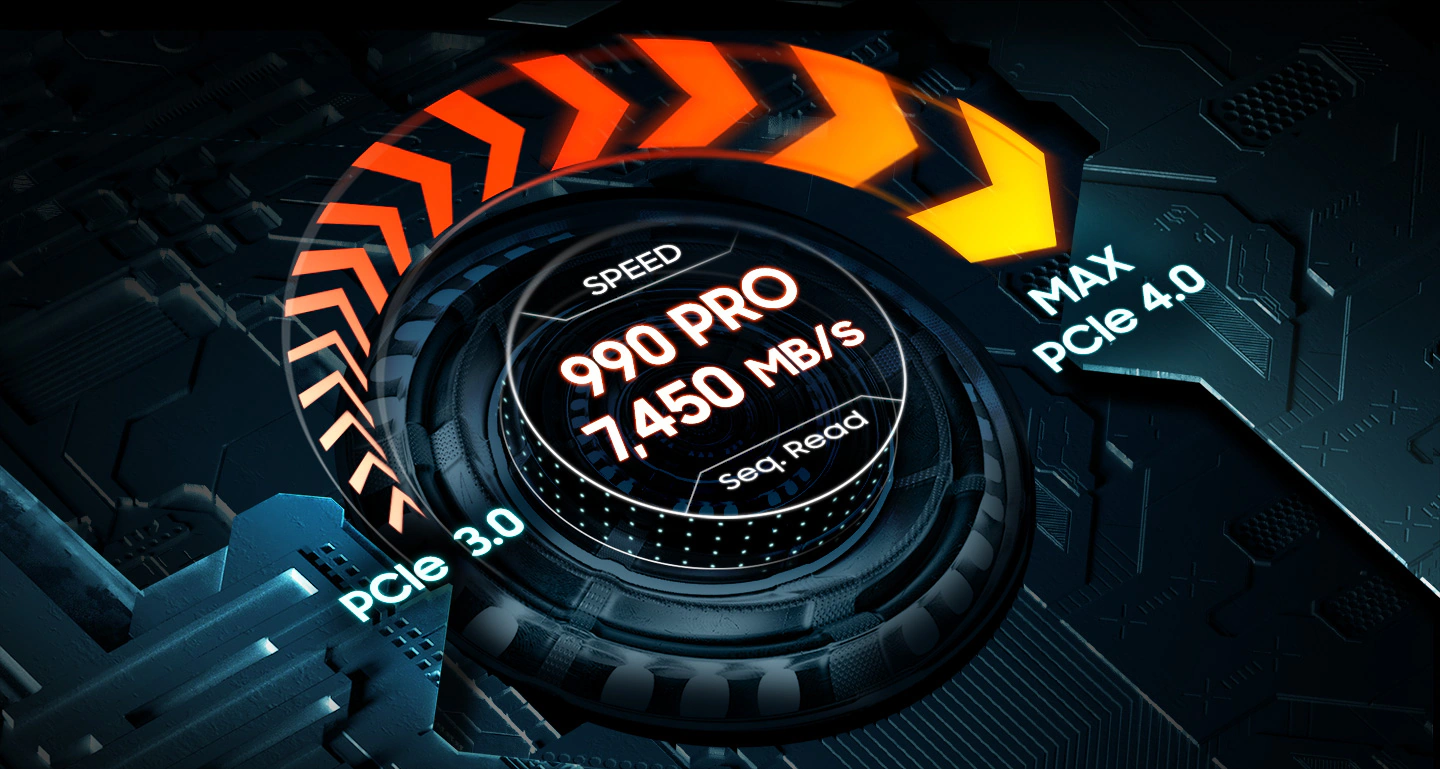 Vidinė atmintis Samsung 990 PRO with Heatsink PCIe 4.0 NVMe M.2, 2 TB, MZ-V9P2T0GW aprašymas - Prekės nuotrauka