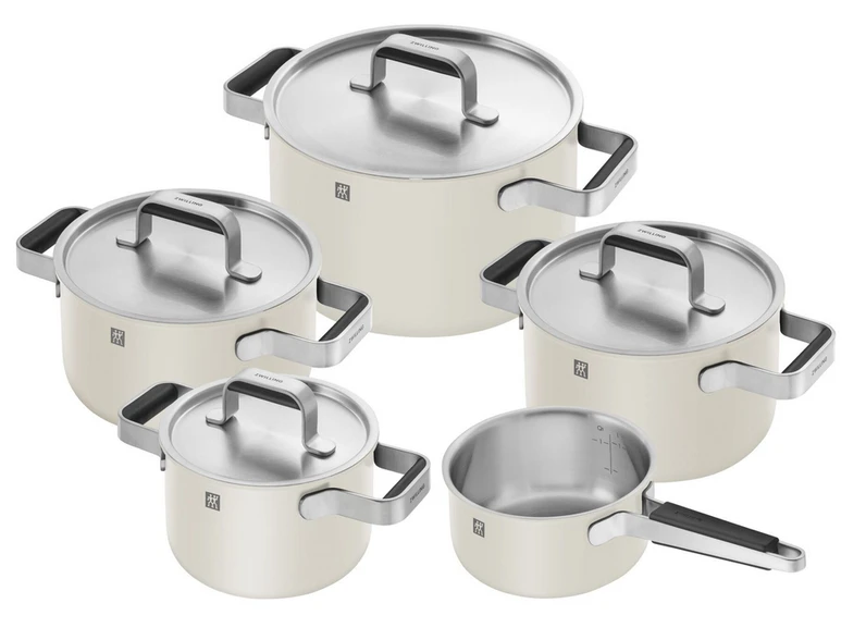 ZWILLING Pure virtuvės puodų rinkinys, 5 dalių, 18/10 nerūdijantis plienas aprašymas - Prekės nuotrauka