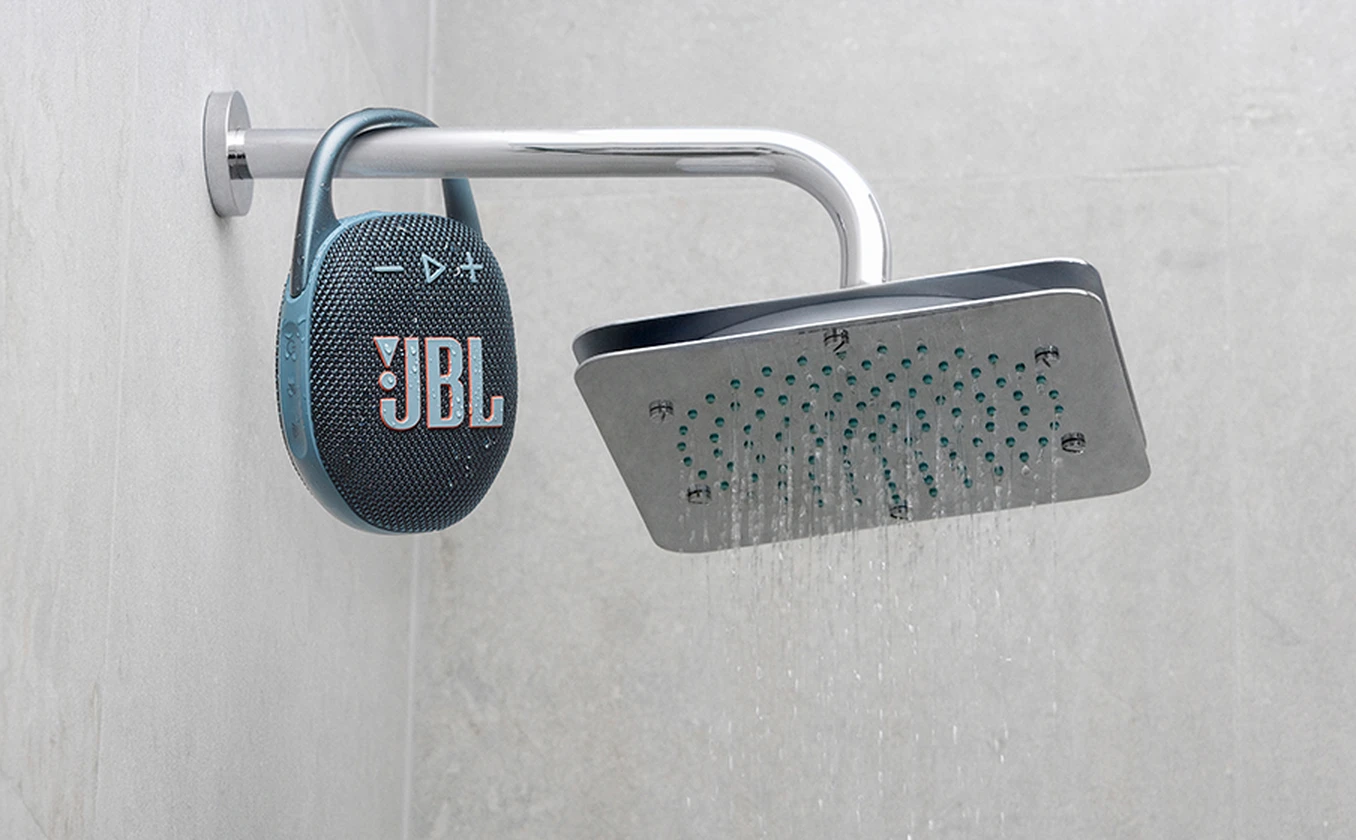JBL Clip 5 nešiojama kolonėlė, Baltos spalvos aprašymas - Prekės nuotrauka
