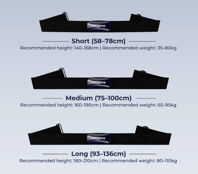 Širdies ritmo monitorius Magene H613, 75-100 cm aprašymas - Prekės nuotrauka