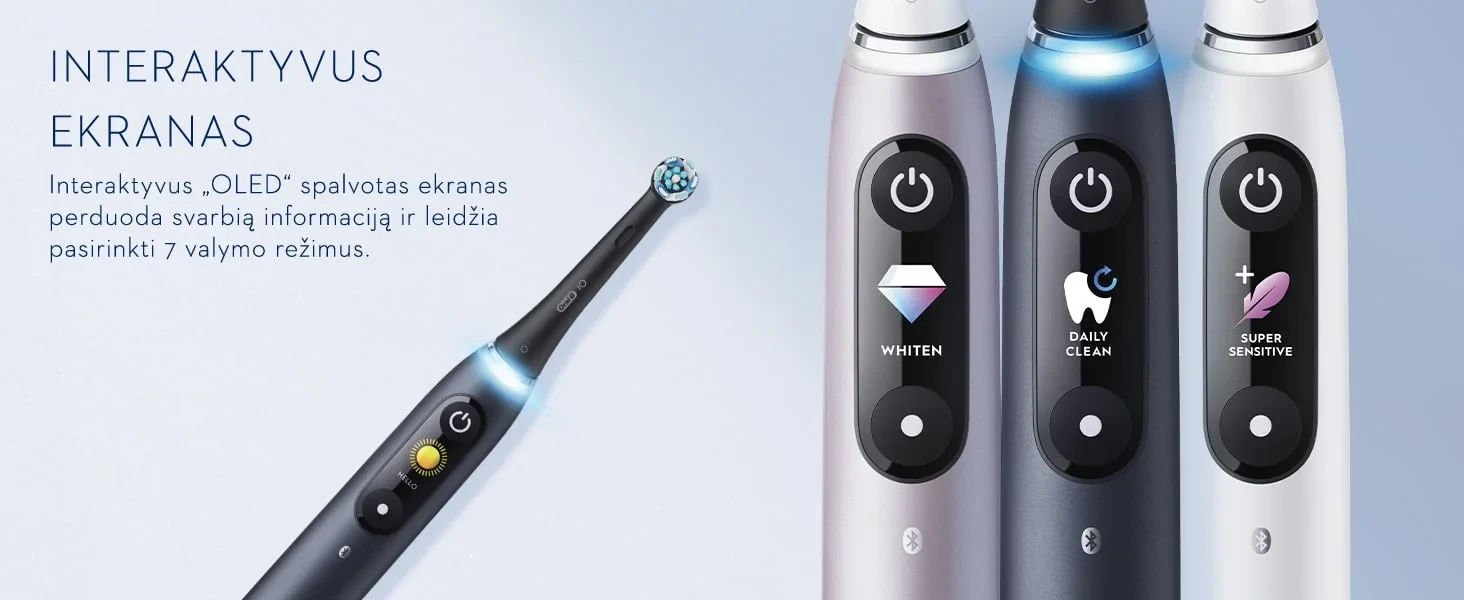 ORAL-B iO Series 9 Elektrinis dantų šepetėlis, juodos spalvos aprašymas - Prekės nuotrauka