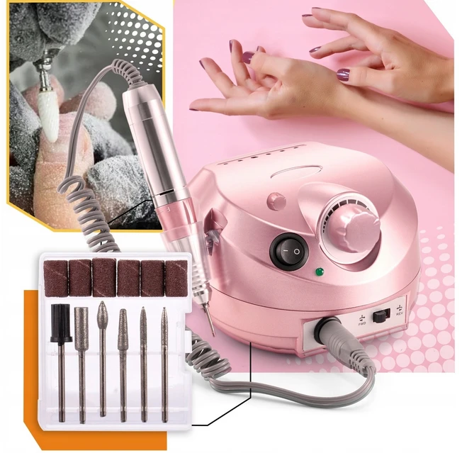 Manikiūro ir pedikiūro freza Lewer DM-202 Nail Drill, rožinės spalvos aprašymas - Prekės nuotrauka