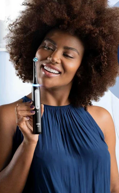 Elektrinis dantų šepetėlis Oral-B iO Series 4, juodos spalvos aprašymas - Prekės nuotrauka