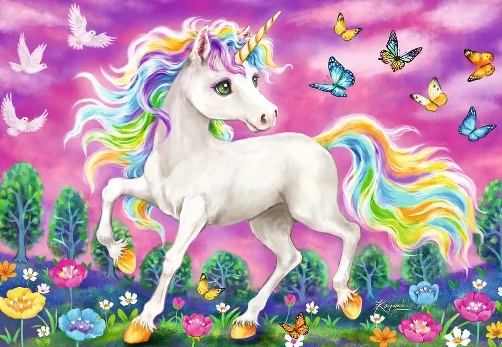 Ravensburger Dėlionė 2x24 vnt. - Vienaragis ir Pegasas aprašymas - Prekės nuotrauka