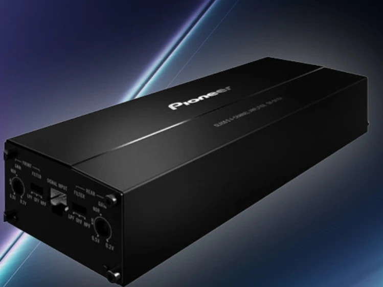 Pioneer GM-DX104 - 4 kanalų Hi-Res skaitmeninis automobilinis garso stiprintuvas, 400 W aprašymas - Prekės nuotrauka