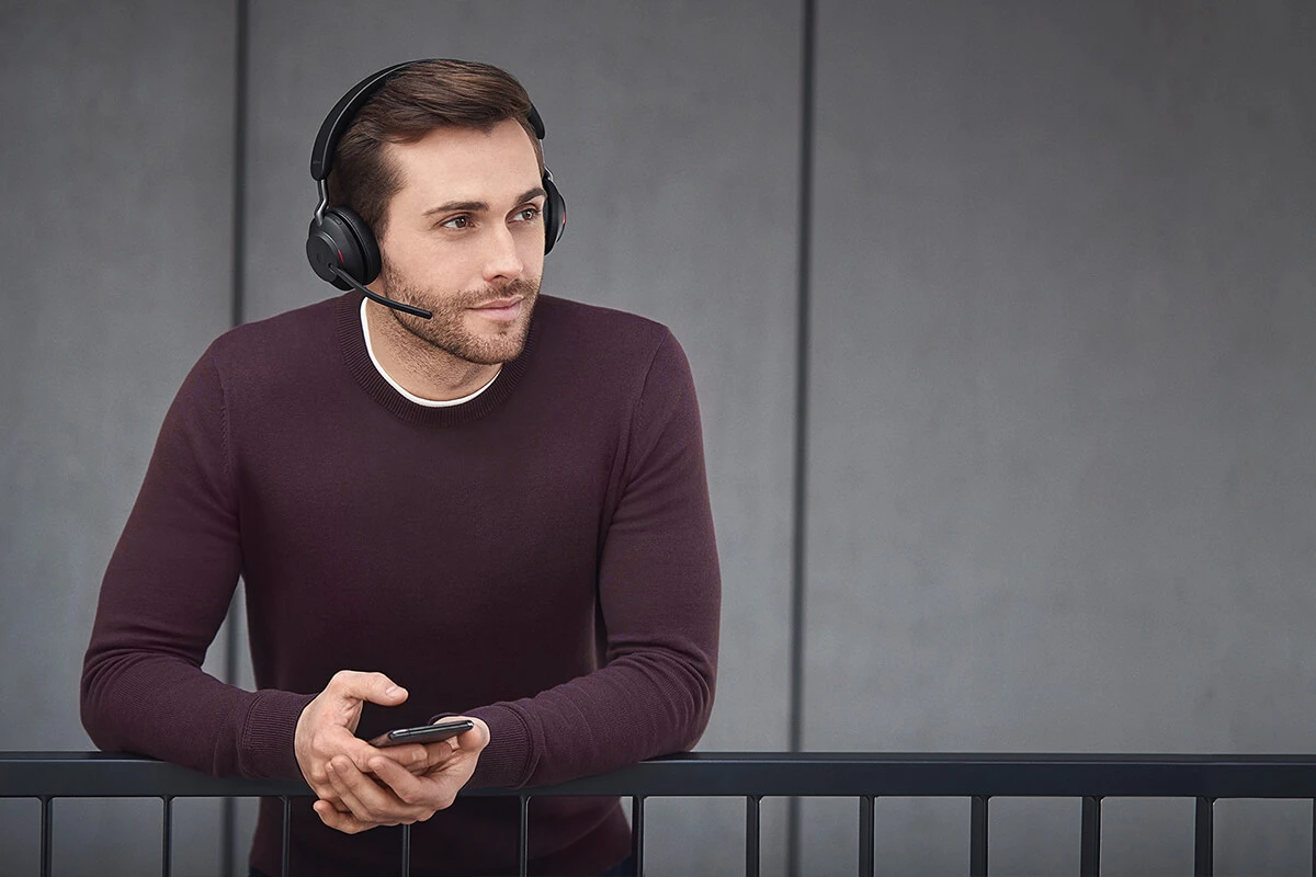 Belaidės Ausinės Jabra EVOLVE2 65 USB-A UC Stereo, Juodos aprašymas - Prekės nuotrauka