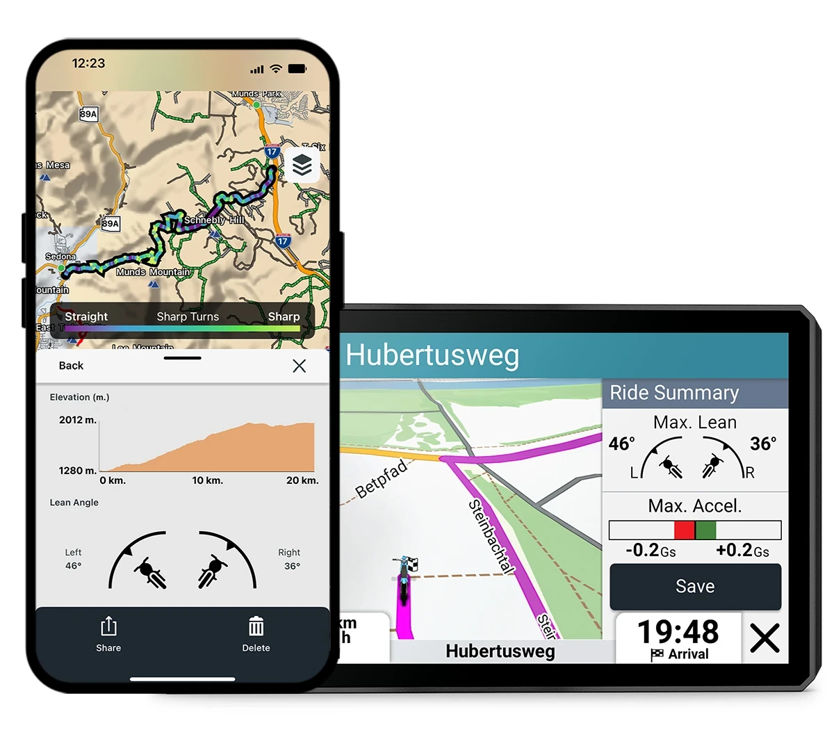 Motociklų palydovinės navigacijos įrenginys Garmin zūmo® XT3, 6
