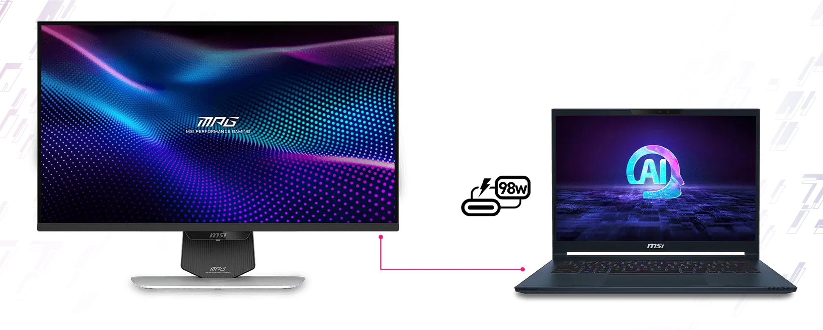 Monitorius MSI MPG 274URDFW E16M, baltos spalvos aprašymas - Prekės nuotrauka